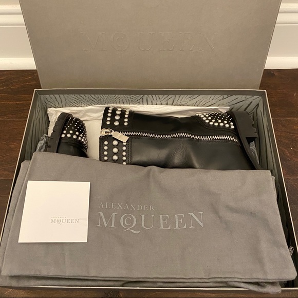 Alexander McQueen Studded Ankle Boots - Picture 10 of 11